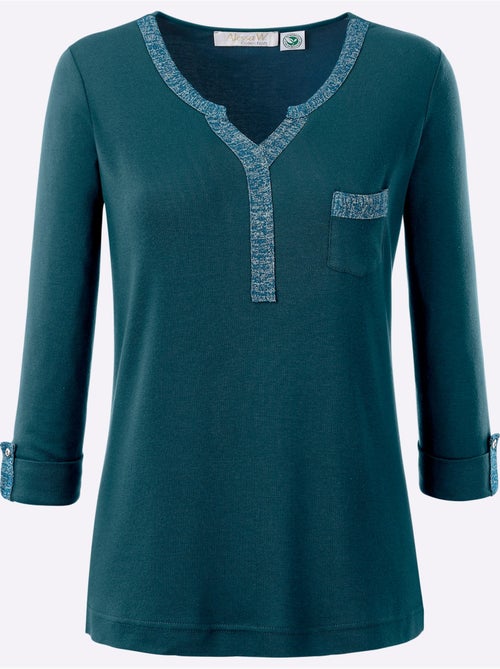 T-shirt à Manches 3/4 50% Coton - Taille Standard - Witt - Kiabi T-shirt à Manches 3/4 50% Coton - Taille Standard - Witt - Kiabi