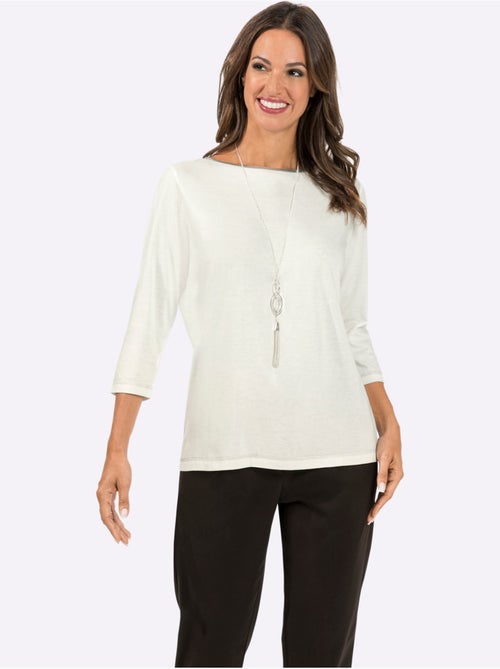 T-shirt à Manches 3/4 50% Coton - Taille Standard - Witt - Kiabi