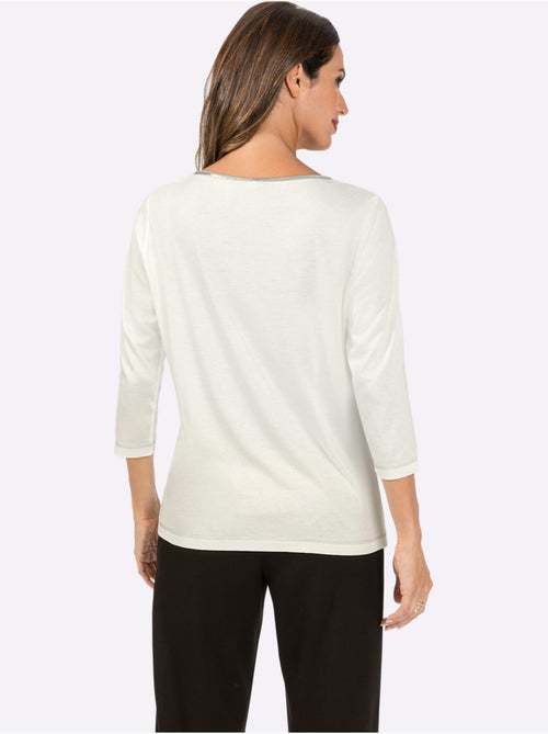 T-shirt à Manches 3/4 50% Coton - Taille Standard - Witt - Kiabi