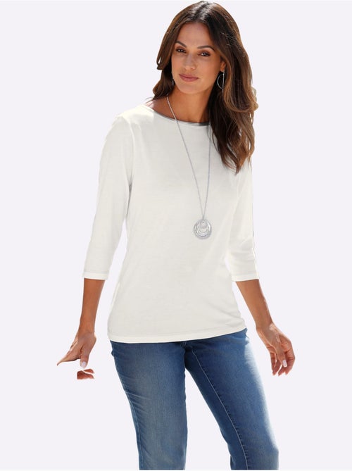 T-shirt à Manches 3/4 50% Coton - Taille Standard - Witt - Kiabi