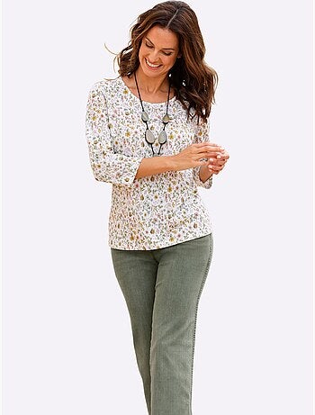 T-shirt à Manches 3/4 50% Coton - Taille Standard - Witt
