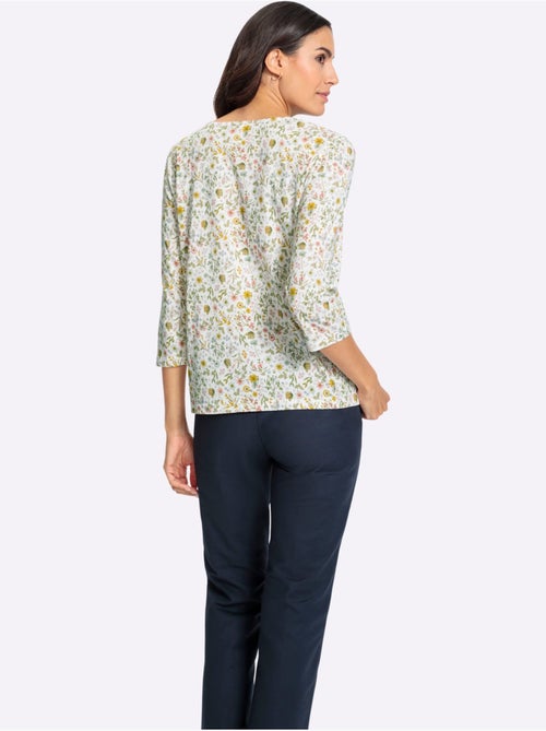 T-shirt à Manches 3/4 50% Coton - Taille Standard - Witt - Kiabi