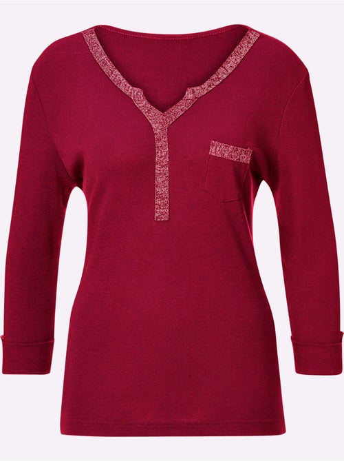 T-shirt à Manches 3/4 50% Coton - Taille Standard - Witt - Kiabi