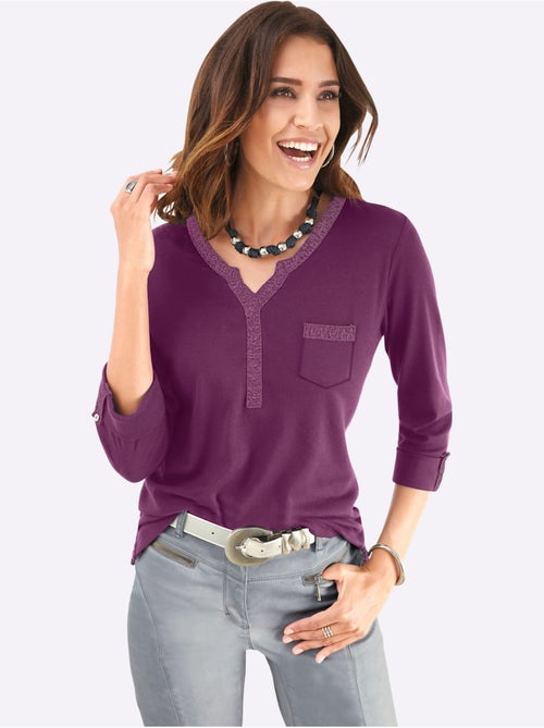 T-shirt à Manches 3/4 50% Coton - Taille Standard - Witt - Kiabi T-shirt à Manches 3/4 50% Coton - Taille Standard - Witt - Kiabi
