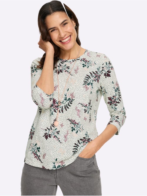 T-shirt à Manches 3/4 50% Coton Et 50% Modal - Taille Standard - Witt - Kiabi T-shirt à Manches 3/4 50% Coton Et 50% Modal - Taille Standard - Witt - Kiabi