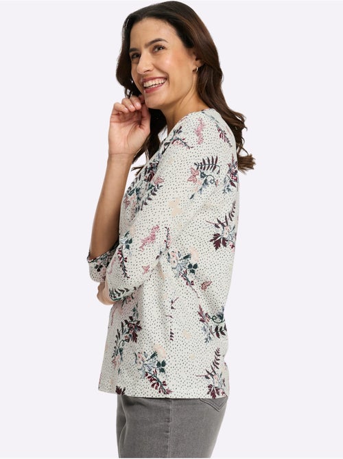 T-shirt à Manches 3/4 50% Coton Et 50% Modal - Taille Standard - Witt - Kiabi T-shirt à Manches 3/4 50% Coton Et 50% Modal - Taille Standard - Witt - Kiabi