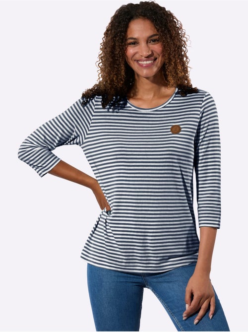 T-shirt à Manches 3/4 50% Coton Et 50% Modal - Taille Standard - Witt - Kiabi