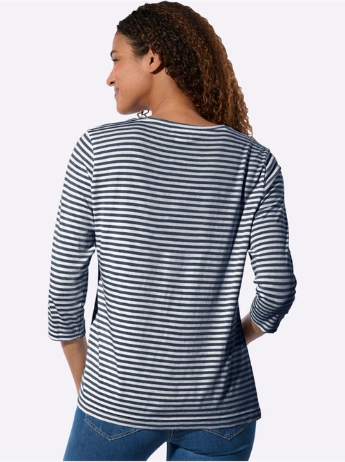 T-shirt à Manches 3/4 50% Coton Et 50% Modal - Taille Standard - Witt - Kiabi
