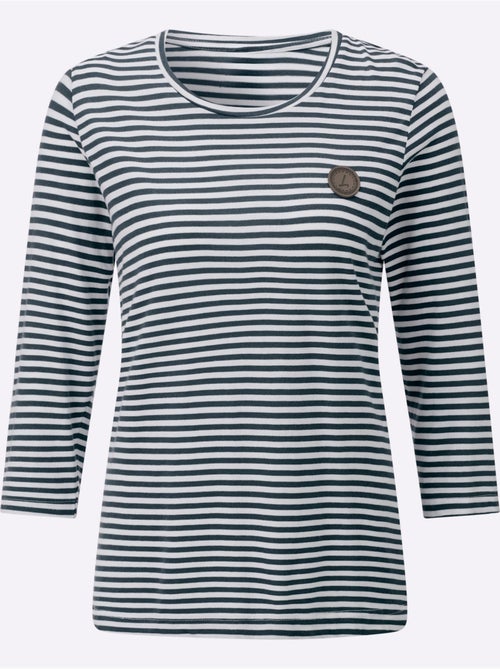 T-shirt à Manches 3/4 50% Coton Et 50% Modal - Taille Standard - Witt - Kiabi