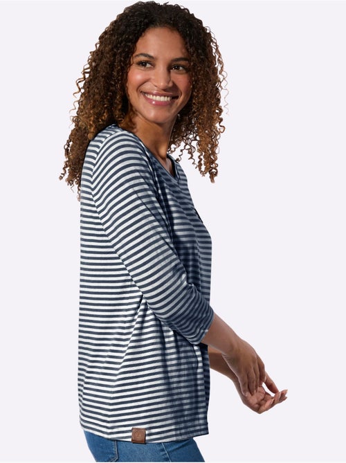 T-shirt à Manches 3/4 50% Coton Et 50% Modal - Taille Standard - Witt - Kiabi