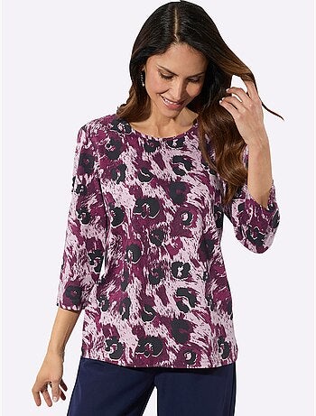 T-shirt à manches 3/4 50% coton et 50% modal - taille standard - witt