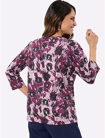 T-shirt à manches 3/4 50% coton et 50% modal - taille standard - witt