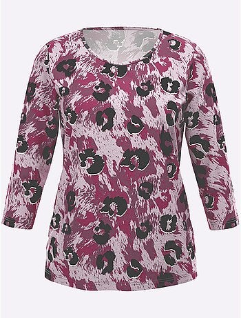 T-shirt à manches 3/4 50% coton et 50% modal - taille standard - witt