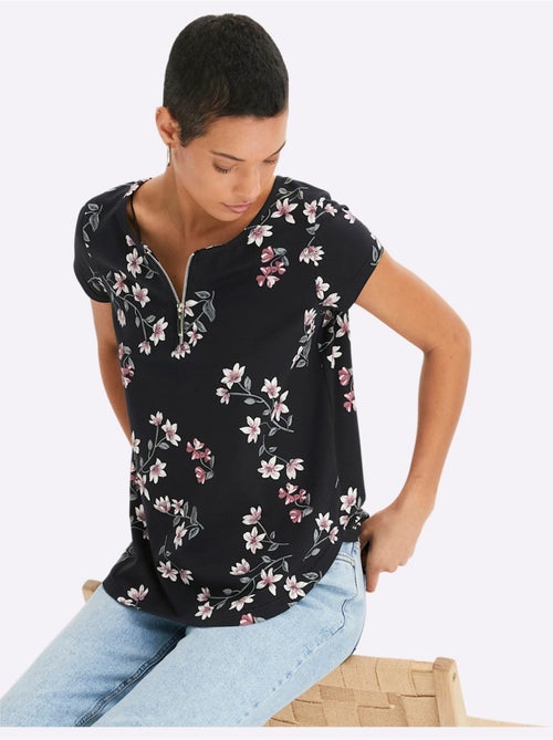 T-shirt à Manches 3/4 50% Coton Et 50% Modal - Taille Standard - Witt - Kiabi