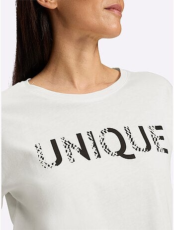 T-shirt à manches 3/4 50% modal - taille standard - helline