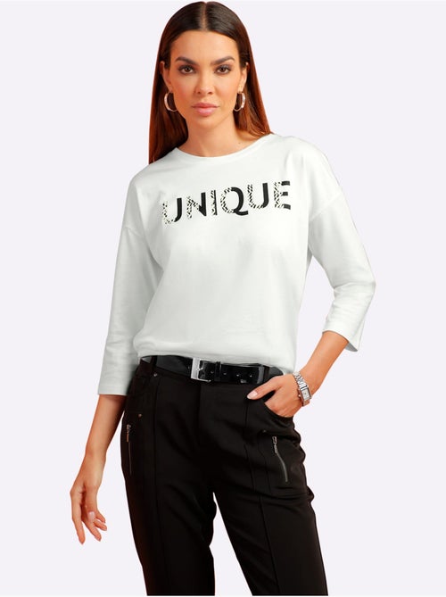 T-shirt à manches 3/4 50% modal - taille standard - helline - Kiabi