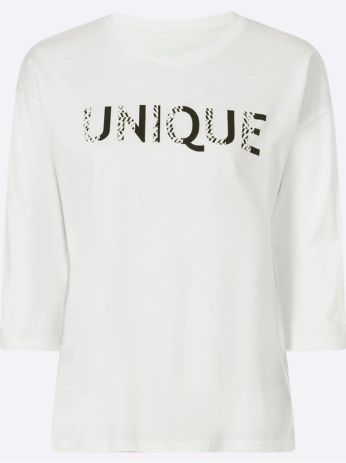 T-shirt à manches 3/4 50% modal - taille standard - helline - Kiabi