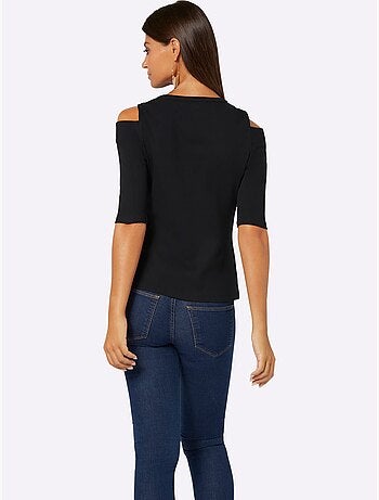 T-shirt à Manches 3/4 95% Coton - Taille Standard - helline