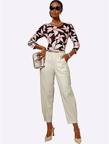 T-shirt à Manches 3/4 95% Lyocell (tencel) - Taille Standard - helline