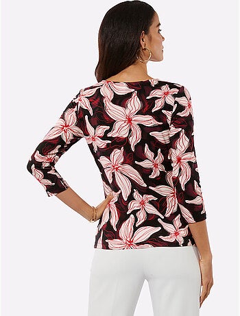 T-shirt à Manches 3/4 95% Lyocell (tencel) - Taille Standard - helline