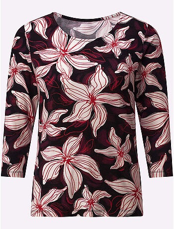 T-shirt à Manches 3/4 95% Lyocell (tencel) - Taille Standard - helline