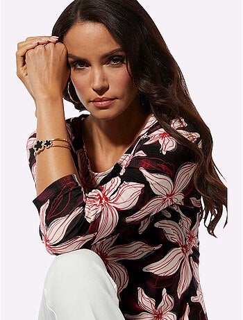 T-shirt à Manches 3/4 95% Lyocell (tencel) - Taille Standard - helline