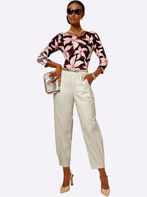 T-shirt à Manches 3/4 95% Lyocell (tencel) - Taille Standard - helline - Kiabi