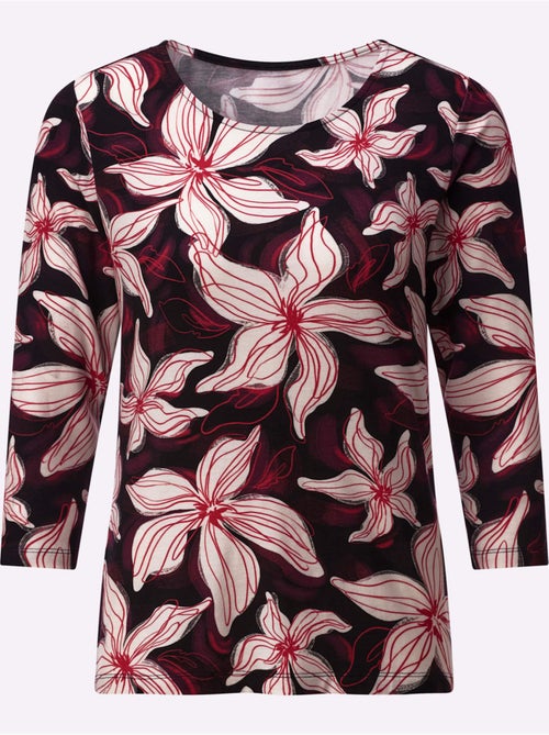 T-shirt à Manches 3/4 95% Lyocell (tencel) - Taille Standard - helline - Kiabi