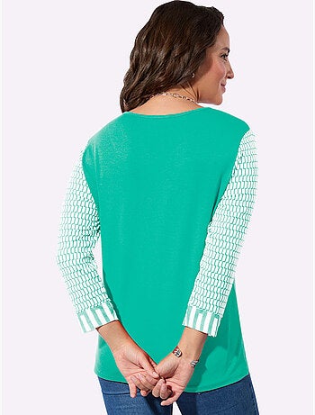 T-shirt à Manches 3/4 95% Viscose (ecovero) - Taille Standard - Witt