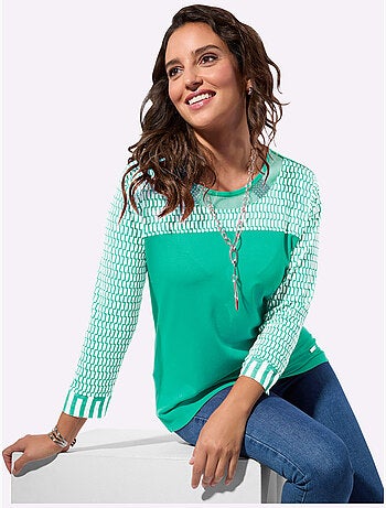 T-shirt à Manches 3/4 95% Viscose (ecovero) - Taille Standard - Witt