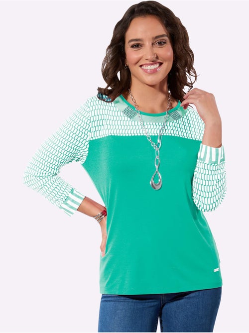 T-shirt à Manches 3/4 95% Viscose (ecovero) - Taille Standard - Witt - Kiabi T-shirt à Manches 3/4 95% Viscose (ecovero) - Taille Standard - Witt - Kiabi