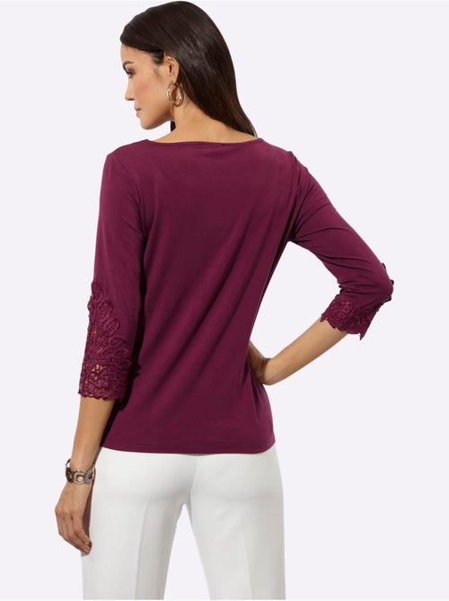T-shirt à Manches 3/4 96% Lyocell (tencel) - Taille Standard - Helline - Kiabi