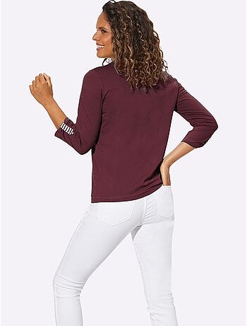 T-shirt à Manches 3/4 Aspect 2 En 1 - Taille Standard - Witt