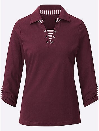 T-shirt à Manches 3/4 Aspect 2 En 1 - Taille Standard - Witt