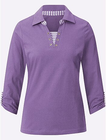 Polo à col et manches longues avec boutons - taille standard - witt
