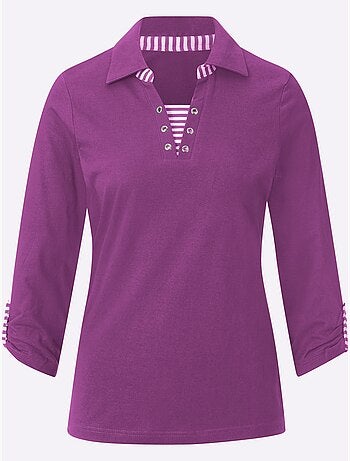 Polo à col et manches longues avec boutons - Taille standard - Witt