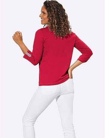 T-shirt à Manches 3/4 Aspect 2 En 1 - Taille Standard - Witt