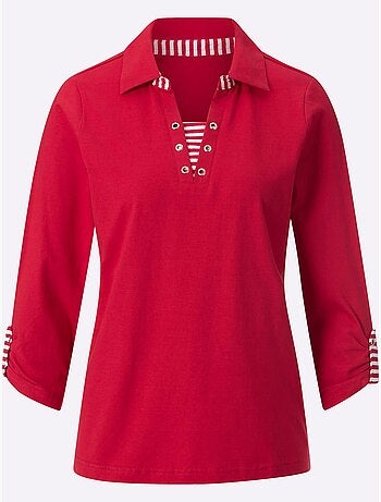 T-shirt à Manches 3/4 Aspect 2 En 1 - Taille Standard - Witt