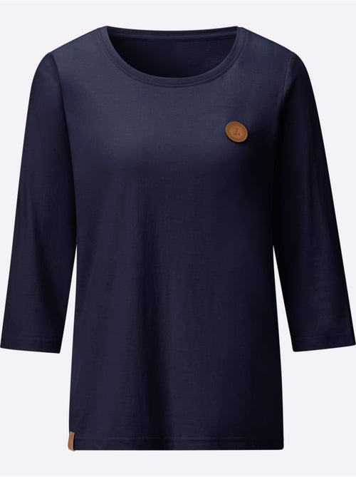 T-shirt à manches 3/4 avec empiècement synthétique et encolure ronde - Taille standard - Witt - Kiabi T-shirt à manches 3/4 avec empiècement synthétique et encolure ronde - Taille standard - Witt - Kiabi