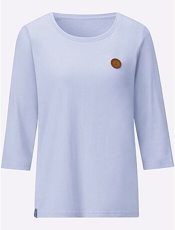 T-shirt à manches 3/4 avec encolure ronde et empiècement synthétique - taille standard - witt
