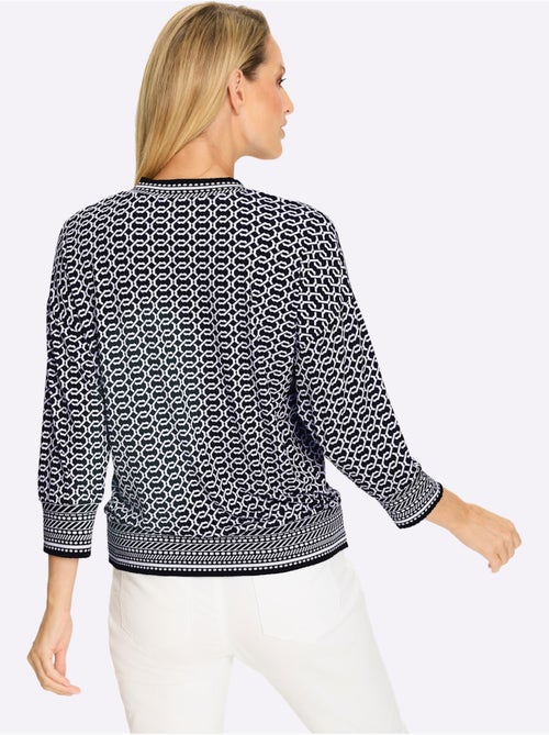 T-shirt à Manches 3/4 Bords Extensibles Pour Une Tenue Parfaite - Taille Standard - helline - Kiabi