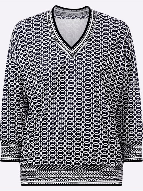 T-shirt à Manches 3/4 Bords Extensibles Pour Une Tenue Parfaite - Taille Standard - helline - Kiabi