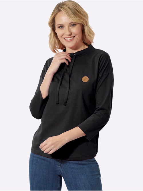 T-shirt à manches 3/4 coupe décontractée aux épaules - taille standard - moda vilona - Kiabi T-shirt à manches 3/4 coupe décontractée aux épaules - taille standard - moda vilona - Kiabi