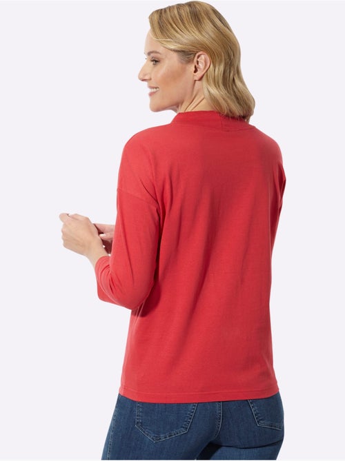T-shirt à manches 3/4 coupe décontractée aux épaules - taille standard - moda vilona - Kiabi T-shirt à manches 3/4 coupe décontractée aux épaules - taille standard - moda vilona - Kiabi