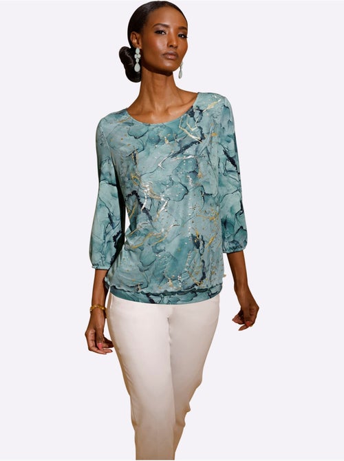 T-shirt à Manches 3/4 Doublé - Taille Standard - Helline - Kiabi