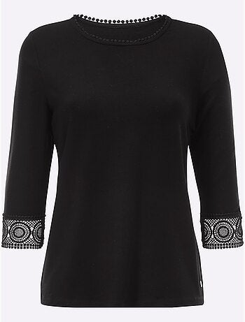 T-shirt à Manches 3/4 Doux Comme La Soie - Taille Standard - helline