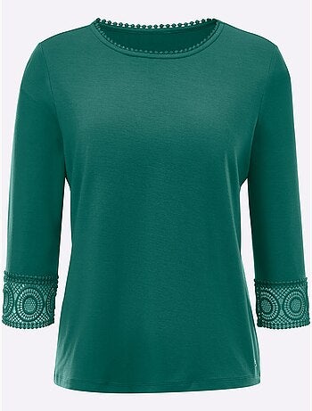 T-shirt à Manches 3/4 Doux Comme La Soie - Taille Standard - helline