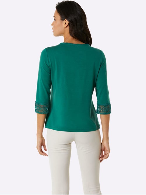 T-shirt à Manches 3/4 Doux Comme La Soie - Taille Standard - Helline - Kiabi
