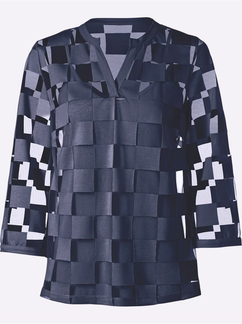 T-shirt à Manches 3/4 Effet Vaporeux Chic - Taille Standard - helline - Kiabi