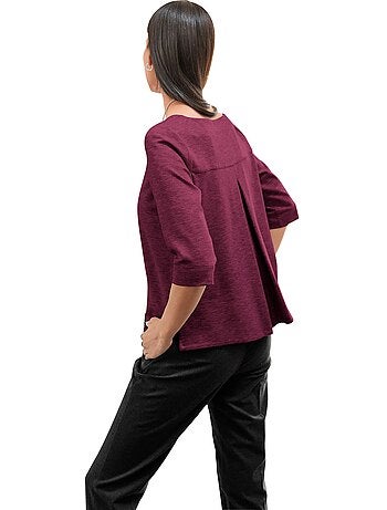 T-shirt à Manches 3/4 élasthanne - Taille Standard - helline